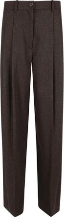 Ralph Lauren Clarice Full Length Pleated - Dames - Broeken - Bruin - 2XS - Broeken
