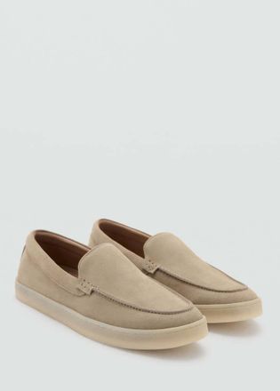 Mango Scarpe pelle crosta di cuoio sabbia - Uomo - 39 - MANGO MAN