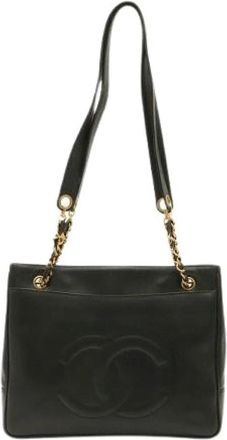 Chanel Pre-owned Coco Mark Caviar Tote Bag - Dames - Vintage Schoudertas - Zwart - ONE Size - Vintage