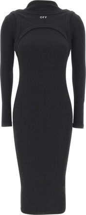 Off-white Midi Kleedjes - Dames - Casual kleedjes - Zwart - S - Kleedjes
