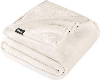 Bare Home Microplush Fleece Blanket in Vanilla at Nordstrom, Size King