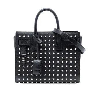 Saint Laurent Pre-owned Saint Laurent Nano Grain de Poudre Studded Sac de Jour Satchel Ladies W2HQDYL7ZYH8T091