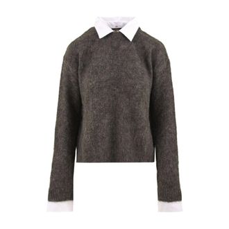 Aniye By Round-neck Knitwear, female, Gray, Size: XS Maddy Sweater