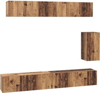 vidaXL Vidaxl - Conjunto De Mueble De Tv 6 Pcs Madera Vieja Est&aacute;ndar Mediano