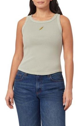 C&C California Embroidered Ribbed Tank in Beligian Block- Olives at Nordstrom Rack, Size X-Large