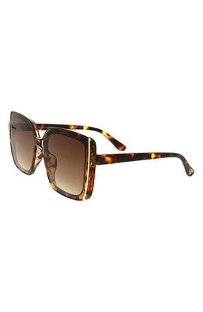 BCBGeneration 61mm Oversize Square Sunglasses in Shiny Tortoise at Nordstrom Rack