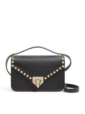 Valentino Garavani SMALL ROCKSTUD CALFSKIN SHOULDER BAG - Valentino Garavani - Woman
