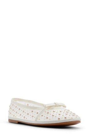 Aldo Aurabella Ballet Flat in White/Pearl at Nordstrom, Size 7.5