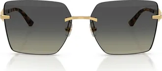 Jimmy Choo London 59mm Gradient Square Sunglasses in Gold/grey Gradient at Nordstrom
