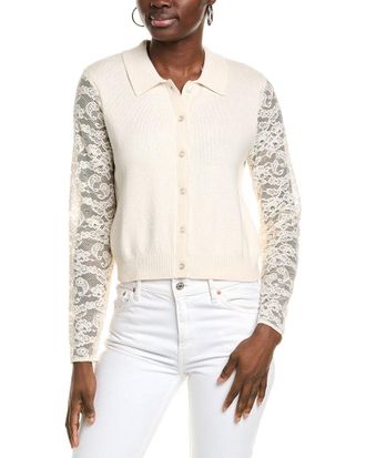 CeCe by Cynthia Steffe Lace-Sleeve Cardigan