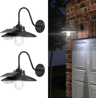 OEM Aplique Solar De Pared Para Exteriores Con 3 Modos De Iluminaci&oacute;n Y Sensor De Movimiento, Resistente Al Agua Ip65, Aplique Solar R&uacute;stico Vintage Con B