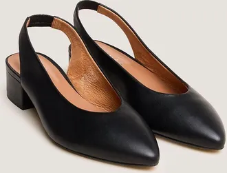 Jonak Slingback ballerinas van leer met spitse neus, VINCE