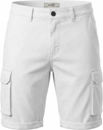 40weft Nick Cargo Bermuda - Heren - Korte Broeken - Wit - S - Katoen - Korte Broeken