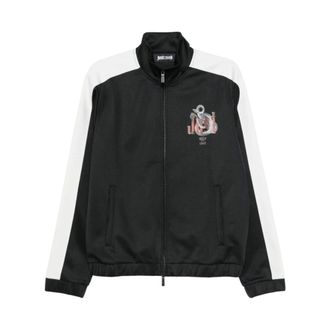 Just Cavalli Sudadera deportiva con estampado de serpiente - Sweatshirts & Hoodies - Hombre - Negro - XL