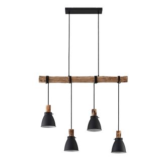 Lindby L&aacute;mpara Colgante trebale En Negro De Metal - Lindby