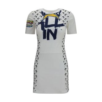 Marine Serre White Cotton Casual Womens Dress