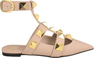 Valentino Roman Stud Caged Leather Ballet Flats
