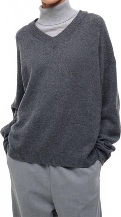 Staud Doris Cashmere Sweater In Charcoal