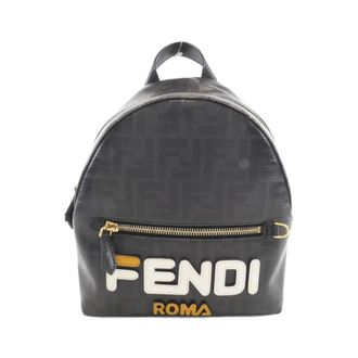 Fendi Baby Pink Black Coated Canvas Backpack (Pre-Owned)