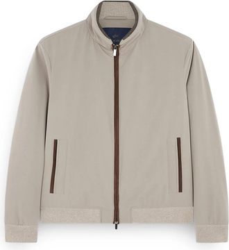Paul & Shark Typhoon Re-4X4 Stretch Bomber - Heren - Zomerjassen - Beige - 3XL - Leer - Jassen