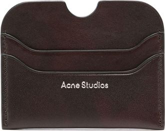 Acne Studios logo-embossed leather wallet - unisex - Calf Leather/Calf Leather - One Size - Brown