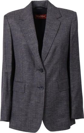 Max Mara Hodeida Blazer - Dames - Blazers - Blauw - L - Wol - Jassen