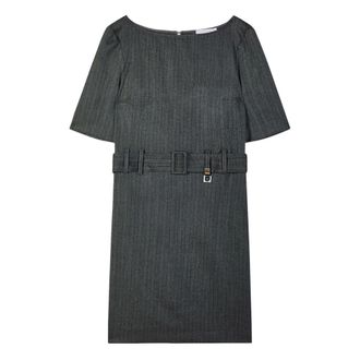 Patrizia Pepe Vestido tubo con cintur&oacute;n - Dresses - Mujer - Gris - S