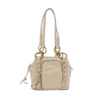 Prada Pre-owned Soft Lux Schoudertas - Dames - Pre-owned - Beige - Maat: ONE Size Leer