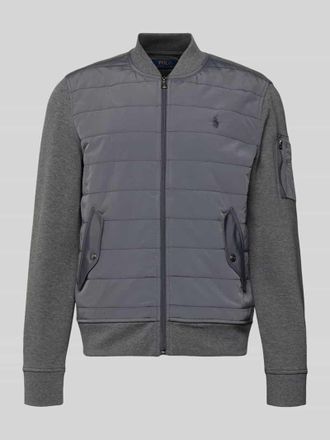 Polo Ralph Lauren Steppjacke mit gerippten Abschlüssen in Anthrazit Melange, Größe XXL