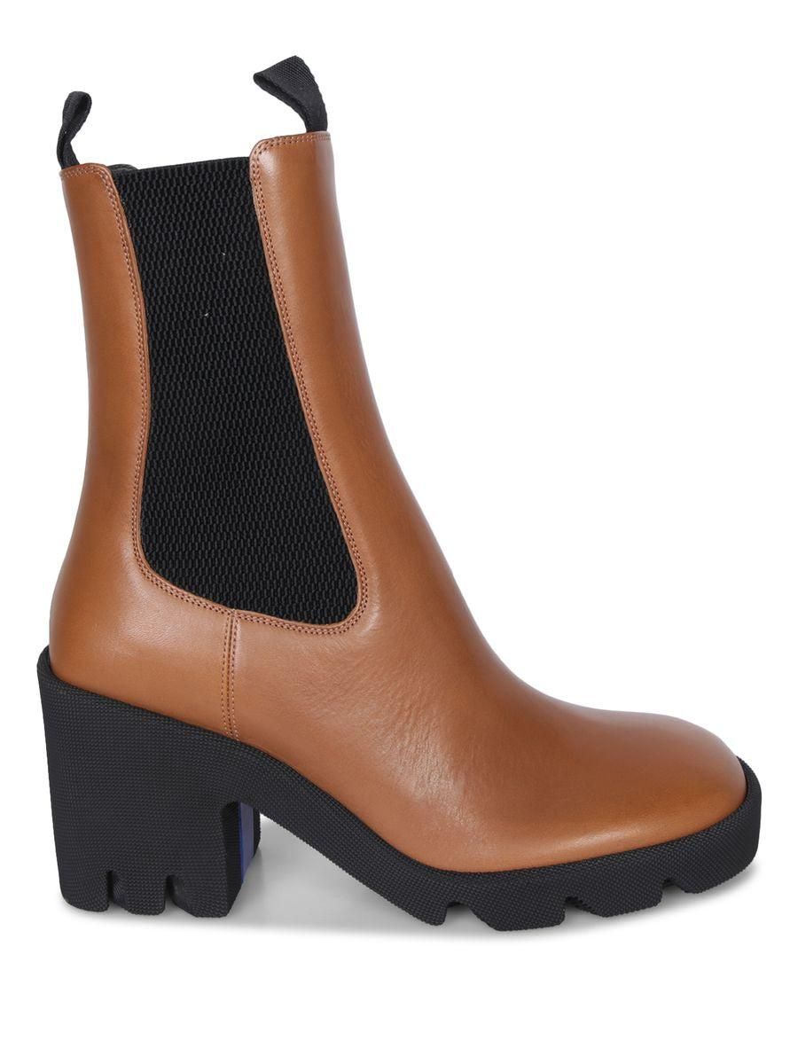 ミドルブーツ BURBERRY Women Boots 8096702140976 P BURBE C1173 BROWN BURBERRY Embellished leather over-the-knee boots | NET-A-PORTER