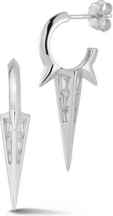Glaze Jewelry Cubic Zirconia Spike Hoop Earrings in Silver at Nordstrom Rack