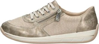 Rieker Veterschoenen Laag - Dames - Sneakers - Beige - 37 EU - Schoenen