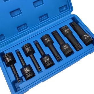 OEM Puntas De Impacto Torx De 1/2 Pulgada, Surtido De Puntas: T30, T40, T45, T50, T55, T60, T70, T80