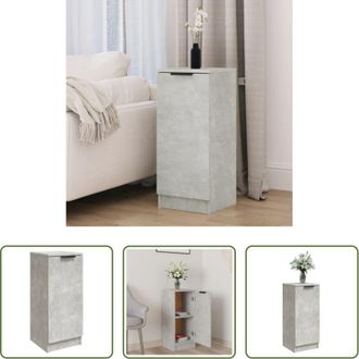 vidaXL Credenza grigio cemento - Credenza Grigio Cemento 30x30x70 cm in Legno Multistrato