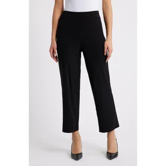Anne Klein Knit Wide Leg Pants in Anne Black at Nordstrom, Size X-Small P