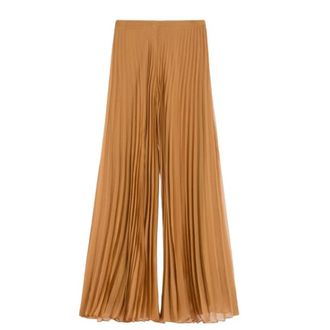 Max Mara Wide Trousers, female, Brown, Size: 2XS Pianoforte Trousers