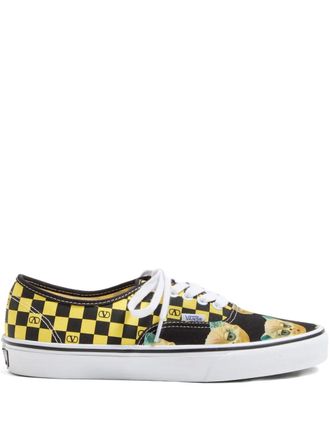 Valentino Garavani x Vans checkerboard-print sneakers - Black