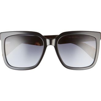Rag & Bone 56mm Square Sunglasses in Black Havana /Grey Shaded at Nordstrom Rack