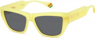 Polaroid Womens PLD 6210 55 40G Sunglasses - Yellow - One Size