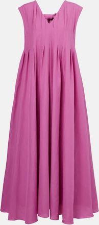 Max Mara Abito lungo Piega in ramia e cotone