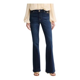 Fracomina Flared Jeans Helen - Dames - Jeans - Blauw - Maat: W28 Katoen