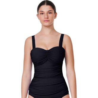 Gottex Tutti Frutti Underwire D-Cup Tankini Top in Black at Nordstrom, Size 40