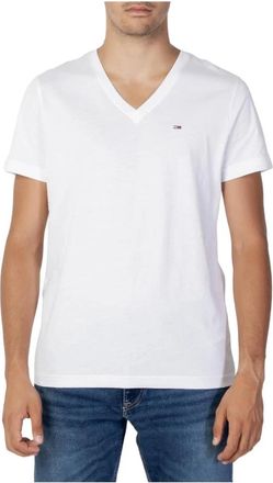 Tommy Jeans T-shirt con scollo a V Classic Fit - - Tops - Uomo - Bianco - M