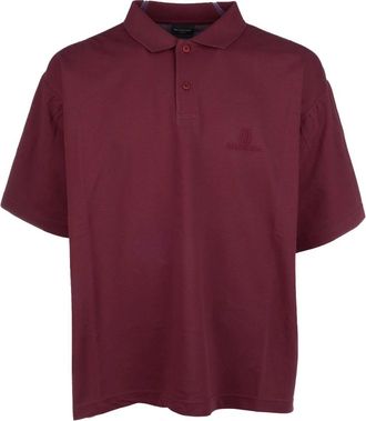 Balenciaga Nano BB Regular poloshirt met korte mouwen - Heren - Polos - Rood - S - Katoen - Tops