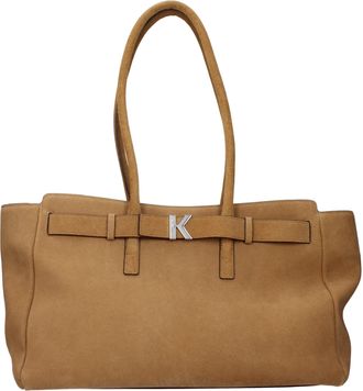 Karl Lagerfeld Brown Leather Shoulder Womens Bag
