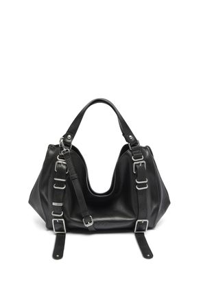 Diesel D-One-Medium top-handle bag in treated leather - Handbags - Unisex - Black