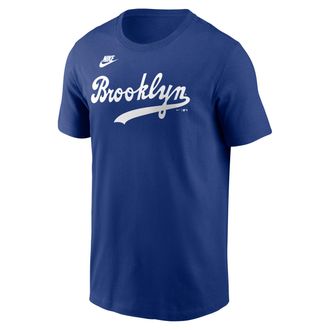 Nike Jackie Robinson Brooklyn Dodgers Cooperstown Nike Mens MLB T-Shirt in Blue | N1994EWQBK-CG0