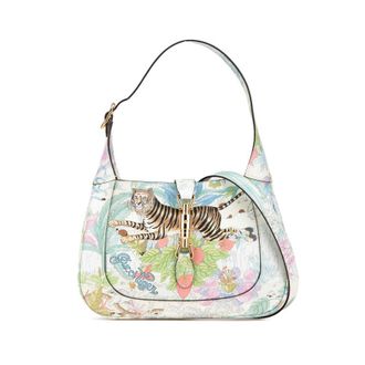 Gucci Pre-owned Gucci Yuko Higuchi Small Calfskin Floral Print Jackie 1961 Ladies 636709 520981
