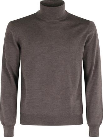 Tagliatore Ronde hals trui - Heren - Coltruien - Bruin - S - Truien & Vesten