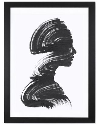 iCanvas Icanvas See By Andreas Lie Black Framed Fine Art Paper Print